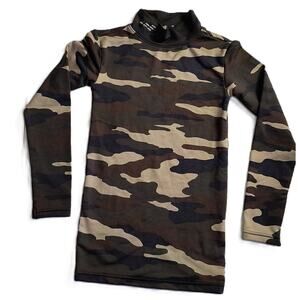 BCG Women's Mock Neck Sweater Long Sleeve Camo Outdoor Brown Size Small G001